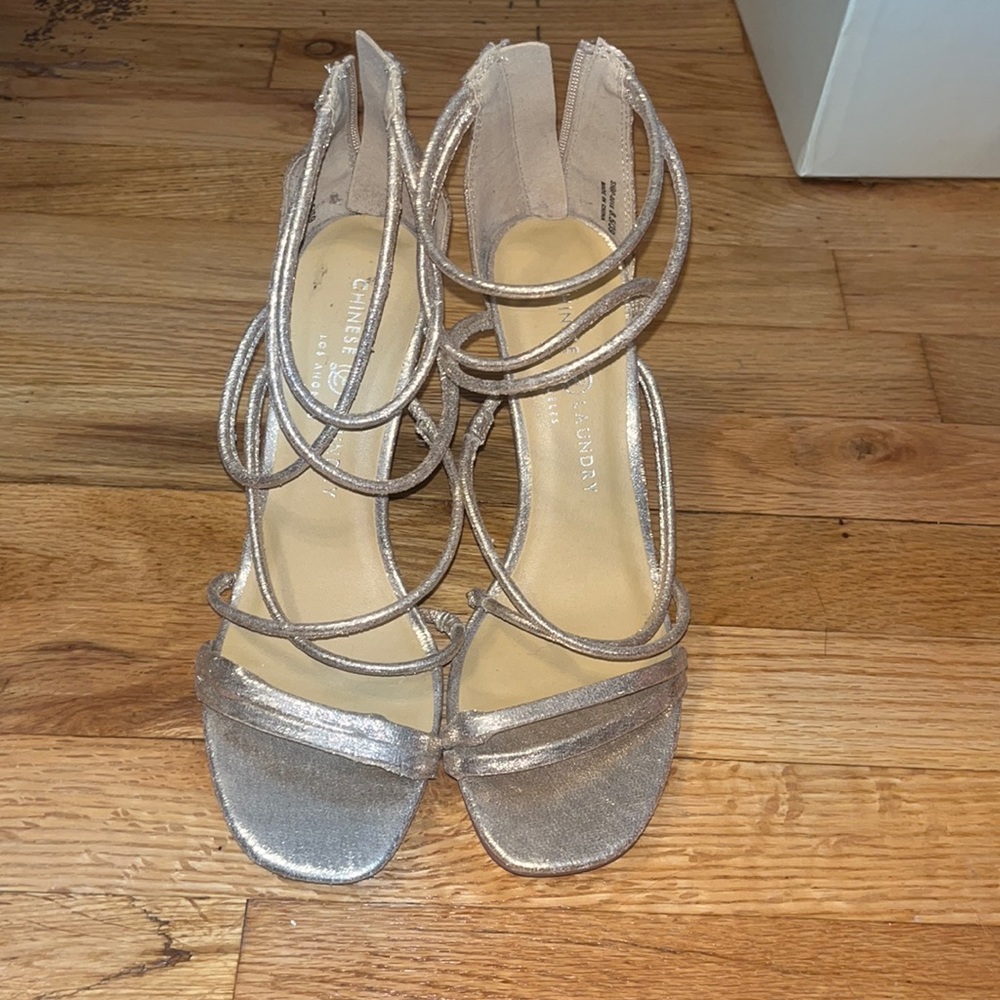 Chinese Laundry gold heels